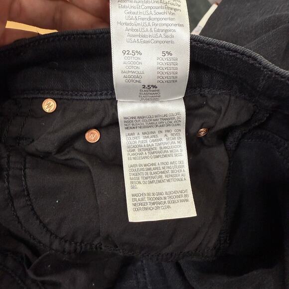 MOTHER Jeans Pixie Swooner Skimp Black Women’s Size 30 Skinny Leg Button Fly - Picture 7 of 7